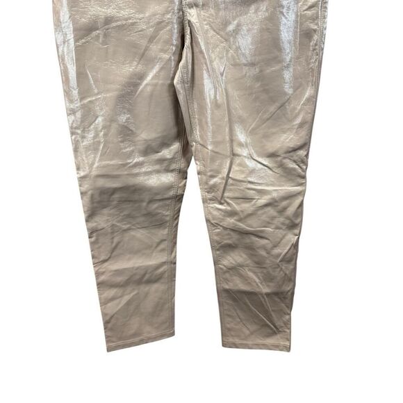 Abercrombie & Fitch 90s Straight Curve Love Patent Vegan Leather Pants 30/10 - Picture 6 of 14